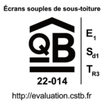 certification QB délivrée par le CSTB pour l'écran de sous-toiture TR3