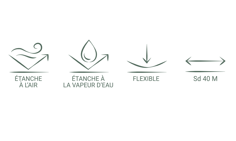 Membrane adhésive pour l'étanchéité des fenêtres intérieures