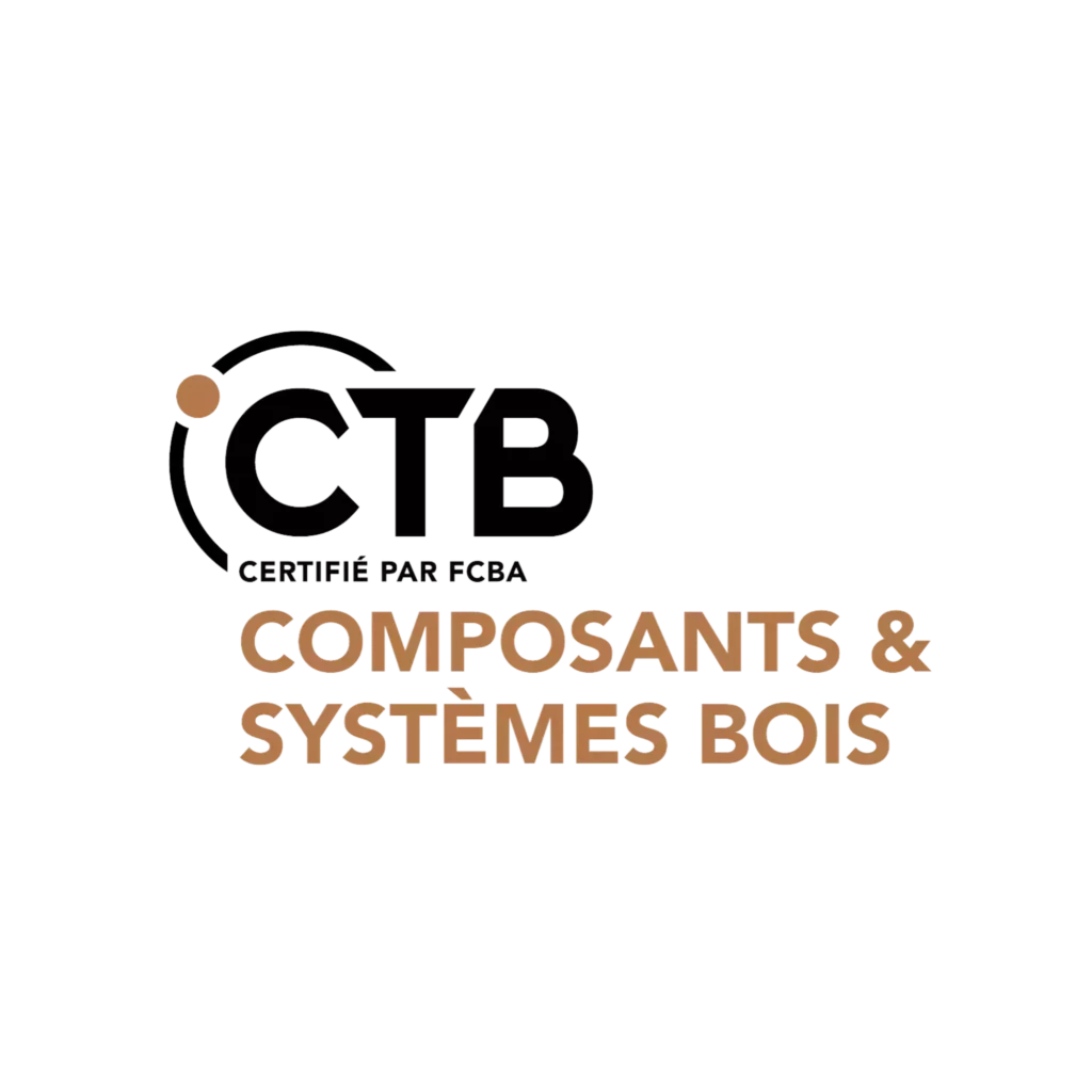 Picto "CTB - Composants & Systèmes Bois - certifié par FCBA"